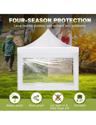 Paredes Laterales Transparentes SmoothNovelty 3 Pcs 2.18x3.05m