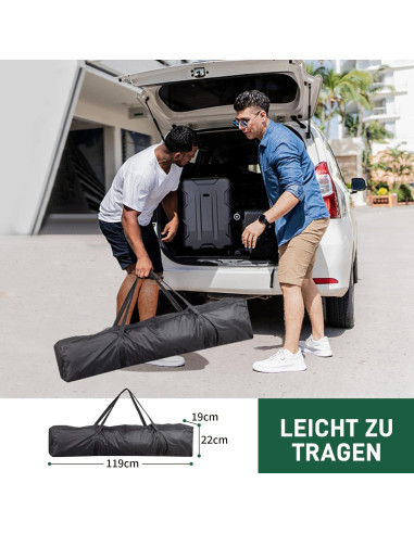 Carpa Canopy 3x3m JHengShop con Paredes Laterales y Bolsa