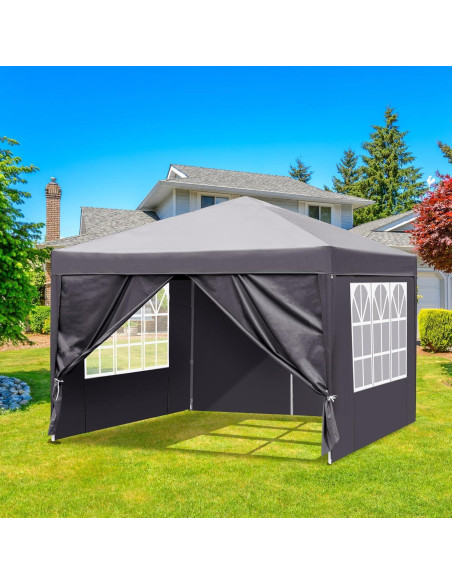 Carpa Canopy 3x3m JHengShop con Paredes Laterales y Bolsa Carpa Canopy 3x3m JHengShop con Paredes Laterales y Bolsa