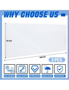 Paredes Laterales de Dosel SmoothNovelty 3 Pcs 2.96x0.95m Blanco 2