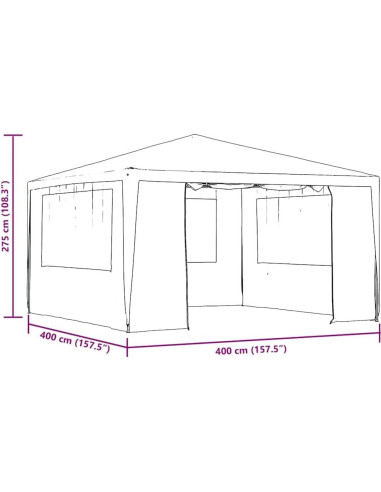 Carpa Profesional MOBCANT 4x4m Verde con Paredes Laterales