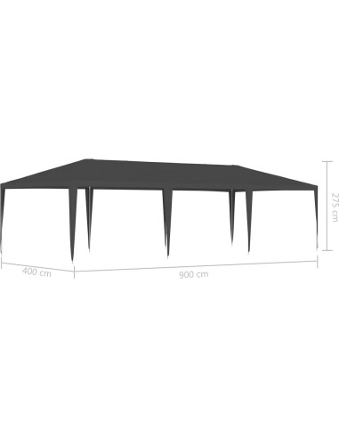 Carpa Profesional WEHUOSIF 4x9m Antracita Resistente UV