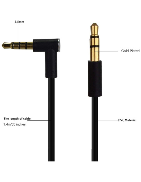 Cable de audio de reemplazo LearSoon 140 cm para Beats Cable de audio de reemplazo LearSoon 140 cm para Beats