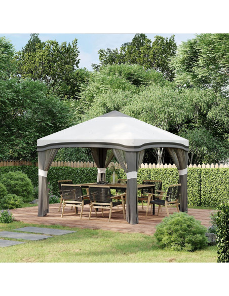 Carpa Plegable Kaimei 3x3m con Mosquitera - Gazebo Ajustable Carpa Plegable Kaimei 3x3m con Mosquitera - Gazebo Ajustable