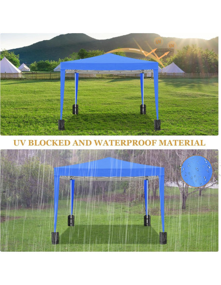Carpa Plegable 3x3m Susici Azul Impermeable UV50 para Eventos Carpa Plegable 3x3m Susici Azul Impermeable UV50 para Eventos