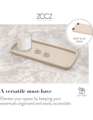 Juego de Accesorios de Baño Beige ZCCZ 4 Piezas Poliresina