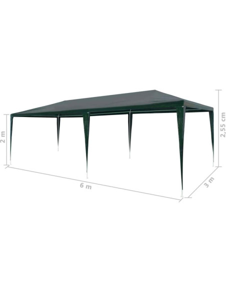 Carpa Gazebo TEWTX7 3x6m Impermeable Verde para Eventos Carpa Gazebo TEWTX7 3x6m Impermeable Verde para Eventos