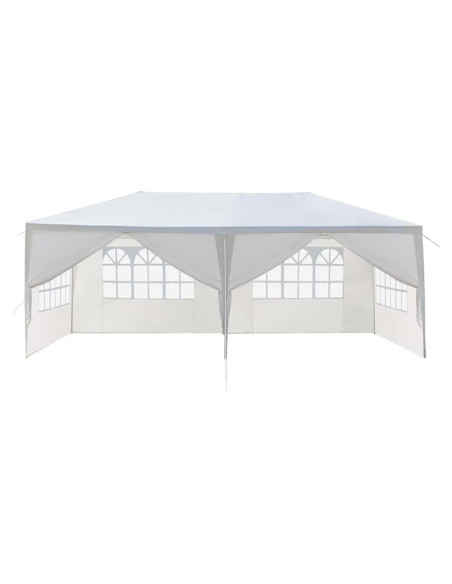 Carpa Gazebo 3x6m GOODSILO con 6 Paredes Removibles Blanca Carpa Gazebo 3x6m GOODSILO con 6 Paredes Removibles Blanca