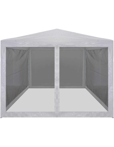 Gazebo de Jardín ZQQLVOO 4 Paredes Malla 400x300 cm Blanco