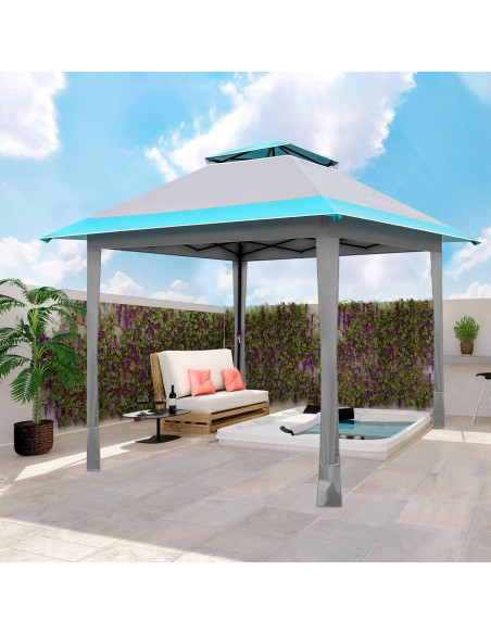 Carpa de Patio MIIEELO 3x3m Plegable con 4 Paredes Laterales Carpa de Patio MIIEELO 3x3m Plegable con 4 Paredes Laterales