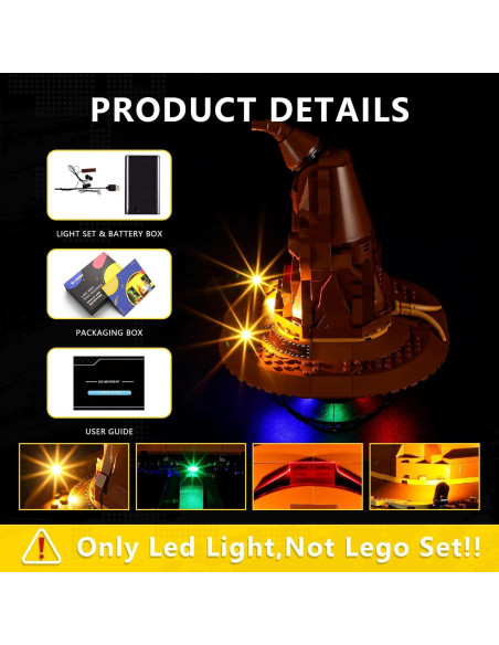 Kit de Luz BOOZUU para Lego 76429 Sombrero Hablante LED Kit de Luz BOOZUU para Lego 76429 Sombrero Hablante LED