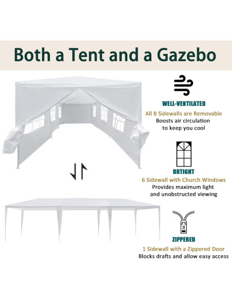 Carpa Plegable 7Sevenjokers 10x30m con 8 Paredes Laterales Carpa Plegable 7Sevenjokers 10x30m con 8 Paredes Laterales