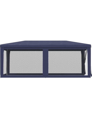 Carpa de Fiesta ANYCHOLE 2.95m x 5.97m HDPE Azul con 6 Paredes