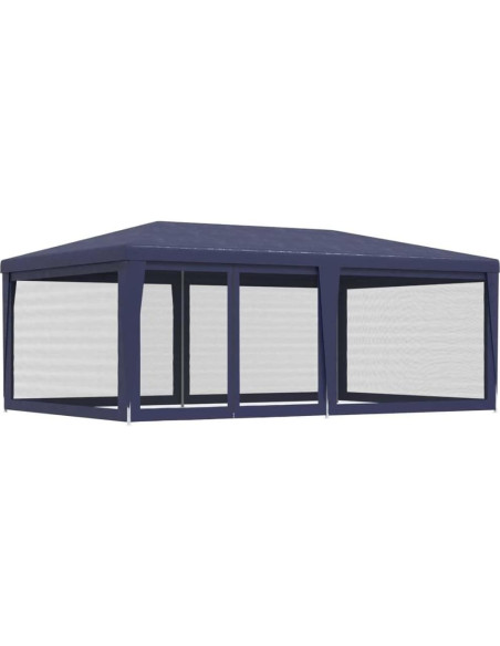 Carpa de Fiesta MINERWALL 6x4m con 6 Paredes de Malla Azul Carpa de Fiesta MINERWALL 6x4m con 6 Paredes de Malla Azul