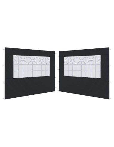Paredes Laterales ABCCANOPY 2 Paneles Ventana 3.05x1.98m Negro