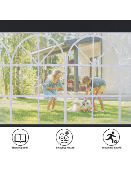 Paredes Laterales ABCCANOPY 2 Paneles Ventana 3.05x1.98m Negro Paredes Laterales ABCCANOPY 2 Paneles Ventana 3.05x1.98m Negro