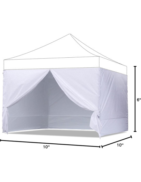 Pared Lateral ABCCANOPY Blanca 10x10 m con Cremallera Pared Lateral ABCCANOPY Blanca 10x10 m con Cremallera
