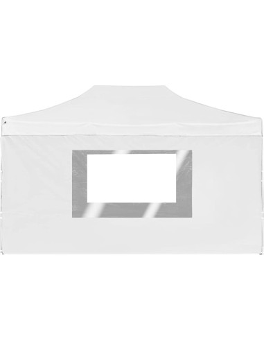Carpa de Fiesta Plegable ANYCHOLE 4.3x3.0m Blanca con Paneles