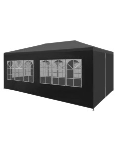 Carpa de Fiesta KCCKOM 3x6m Antracita Resistente UV y Agua