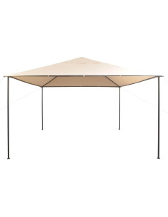 Toldo Gazebo 400x400 cm EVERSTRO Beige Resistente al Agua 2