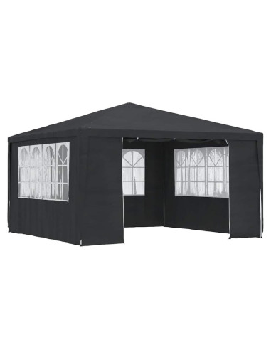 Carpa de Fiesta HETFTJN 4m x 4m Antracita con Paredes