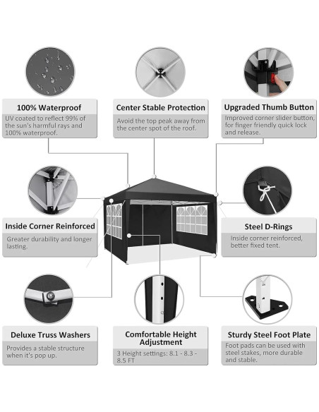 Carpa Plegable Bubbacare 10x10m Impermeable para Eventos Carpa Plegable Bubbacare 10x10m Impermeable para Eventos