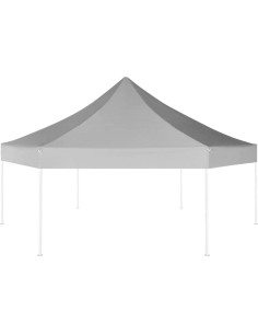 Carpa Plegable Hexagonal MOBCANT 3.6x3.1m Impermeable Gris 2
