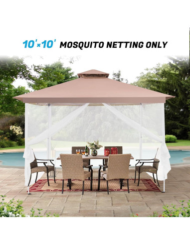 Red de Mosquitos 3x3m WenHaus para Patio con Cremallera