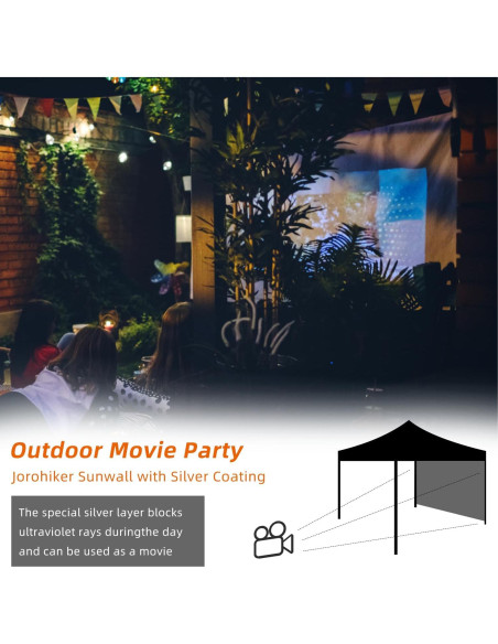 Pared Lateral de Carpa Joramoy 10x10 Blanca Impermeable UV Pared Lateral de Carpa Joramoy 10x10 Blanca Impermeable UV