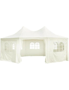 Carpa de Fiesta Octagonal YELWHI 6x4.4m Resistente al Agua 2