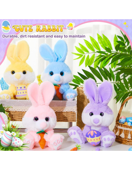 Conejos de Pascua de Peluche Shappy 30 cm 4 Pcs Coloridos Conejos de Pascua de Peluche Shappy 30 cm 4 Pcs Coloridos