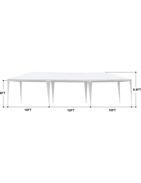 Carpa Grande para Fiesta YABEY 3x9m Impermeable Blanca Carpa Grande para Fiesta YABEY 3x9m Impermeable Blanca