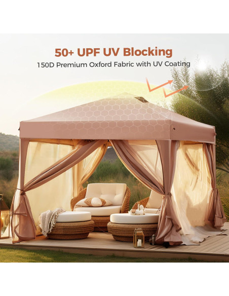 Carpa Plegable 3x3m GREEN PARTY con Mosquitera y Accesorios Carpa Plegable 3x3m GREEN PARTY con Mosquitera y Accesorios