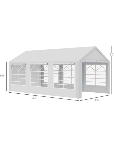 Carpa de Fiesta Gazebos 6x3m Resistente UV con 2 Puertas Carpa de Fiesta Gazebos 6x3m Resistente UV con 2 Puertas
