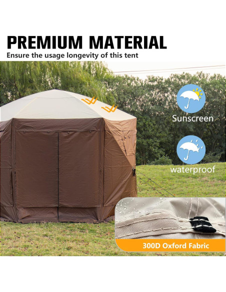 Tienda Gazebo Plegable 3x3m SmarketBuy para 8 Personas Tienda Gazebo Plegable 3x3m SmarketBuy para 8 Personas
