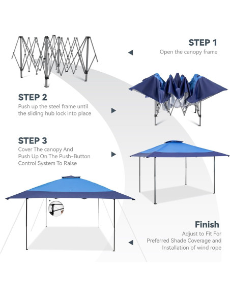 Carpa Plegable PHI VILLA 13x13 m Azul con Bolsa y Ruedas Carpa Plegable PHI VILLA 13x13 m Azul con Bolsa y Ruedas