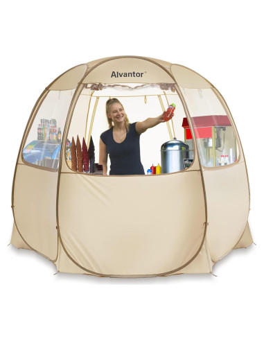 Carpa Plegable Alvantor 3x3m Beige para Eventos y Camping
