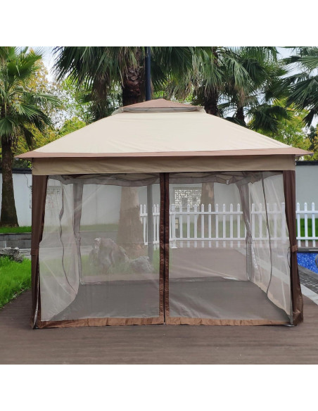 Gazebo Plegable 3x3m WEI WEI GLOBAL con Red Desmontable Gazebo Plegable 3x3m WEI WEI GLOBAL con Red Desmontable