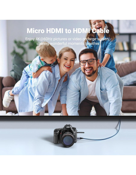 UGREEN Cable Micro HDMI a HDMI 1.0m 4K 60Hz 18Gbps Trenzado UGREEN Cable Micro HDMI a HDMI 1.0m 4K 60Hz 18Gbps Trenzado