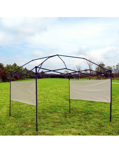 Paneles Laterales Medios NINAT 2 Pcs Beige para Gazebo 3.05m