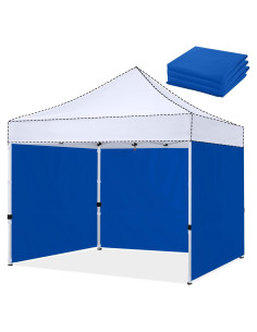 Pared Lateral Carpa Plegable HLong 10x10 Azul 3 Piezas