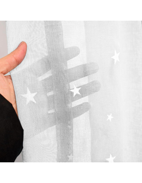 Cortinas Transparentes Eimilaly 2 Paneles 182,88 cm Estrellas Cortinas Transparentes Eimilaly 2 Paneles 182,88 cm Estrellas