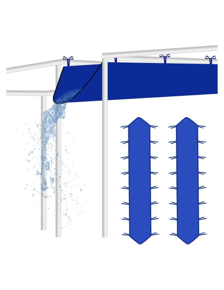 Canalón de Lluvia Rainmae 2 Piezas para Carpa 3x3m Azul Canalón de Lluvia Rainmae 2 Piezas para Carpa 3x3m Azul