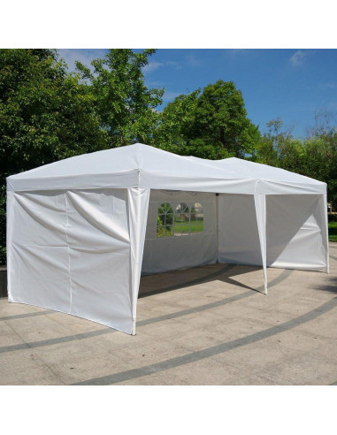 Carpa Plegable VINGLI 10x6 m Blanca, A Prueba de Agua y UV