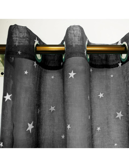 Cortinas Transparentes Eimilaly 2 Paneles 182,88 cm Estrellas Cortinas Transparentes Eimilaly 2 Paneles 182,88 cm Estrellas