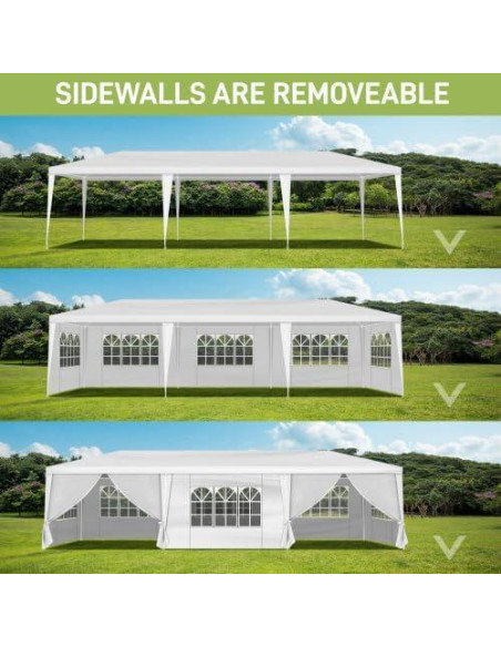 Carpa de Boda Anwick 3x9m con 8 Paredes Laterales Removibles Carpa de Boda Anwick 3x9m con 8 Paredes Laterales Removibles