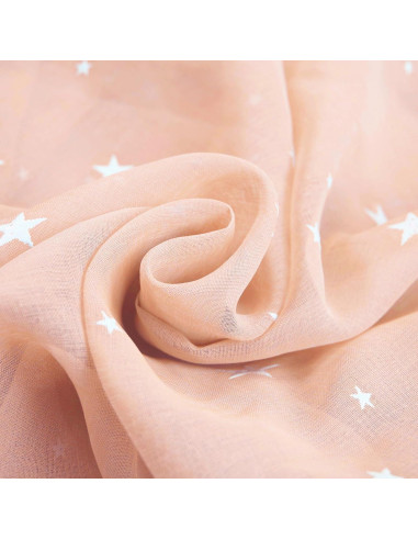 Cortinas Transparentes Eimilaly 2 Paneles 213 cm Rosa Claro