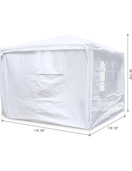 Carpa de Fiesta CuisinSmart 3.05x3.05m Blanca Impermeable Carpa de Fiesta CuisinSmart 3.05x3.05m Blanca Impermeable