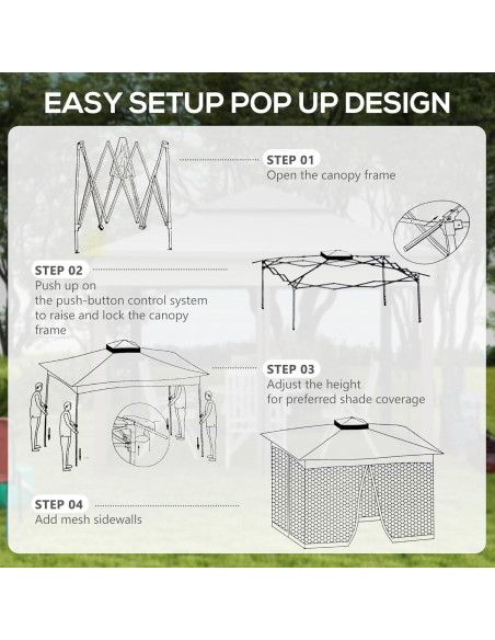 Carpa Plegable Adigyco 3.25x3.25m con Red Desmontable Caqui Carpa Plegable Adigyco 3.25x3.25m con Red Desmontable Caqui