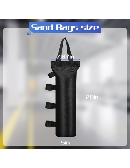 Paquete de 12 bolsas de peso para toldo Voittozege 50.8x20 cm Paquete de 12 bolsas de peso para toldo Voittozege 50.8x20 cm